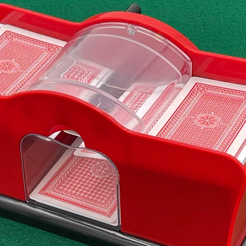 CHH Hand Cranked Card Shuffler â€“ Manual Card Shuffler for Standard or Bridge-Sized Playing Cards â€“ Quiet and Easy to Use - Designed for 2 Decks - Image 3